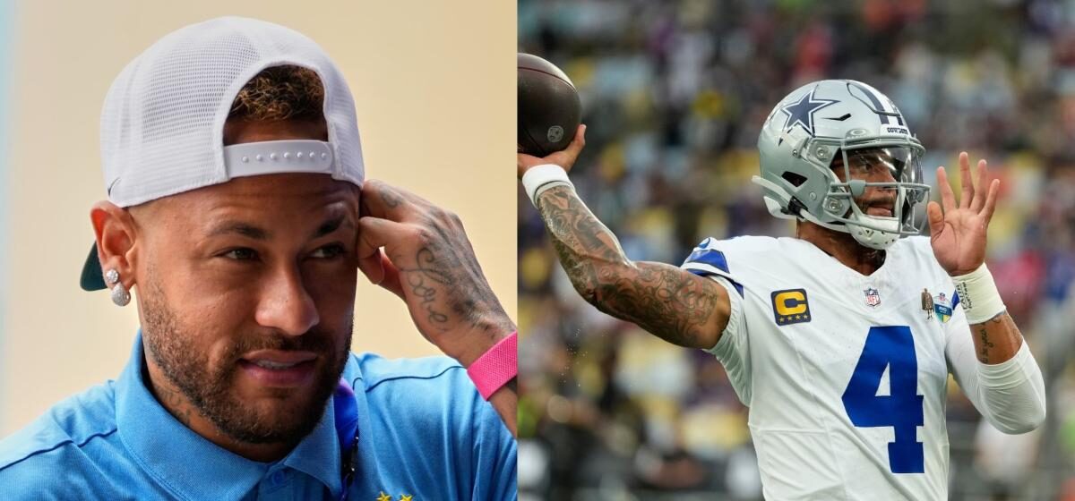 Neymar Attends NFL Game at Maracana as Cowboys Gift Him Personalized No. 26 Jersey